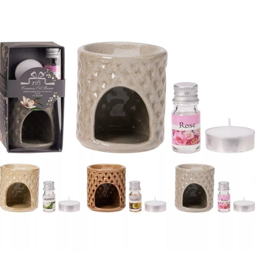 Aroma Di Rogito Oil Burner Assorted Colours Set of 3 CO1000050