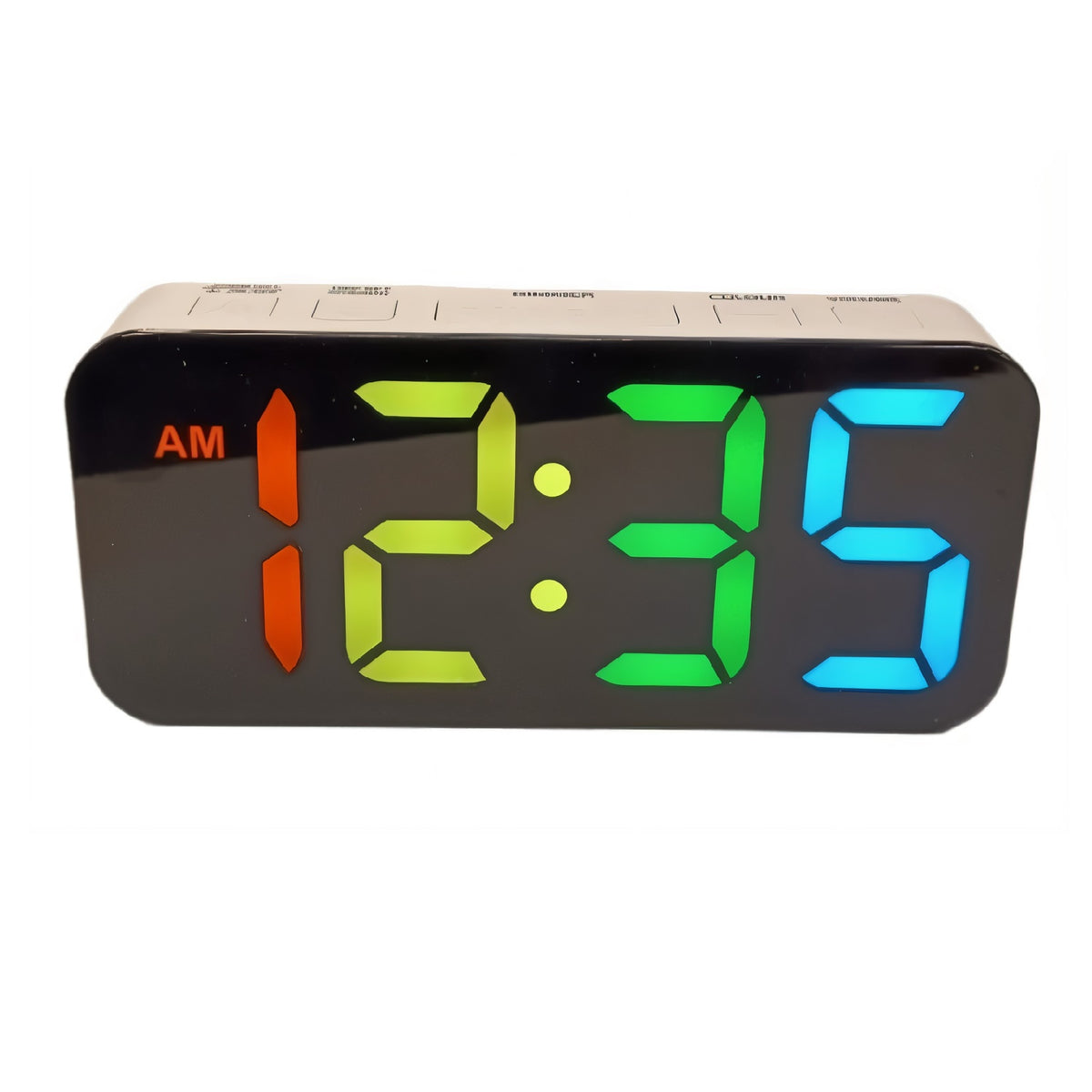 Acctim Jaxon LED Colour Changing Alarm Clock White 16512 | Smart Connector USB-C Charging Hub | Crescendo Alarm with Snooze | Adjustable Alarm volume | Hi-Lo Dimmer | USB-C Power Cable Included