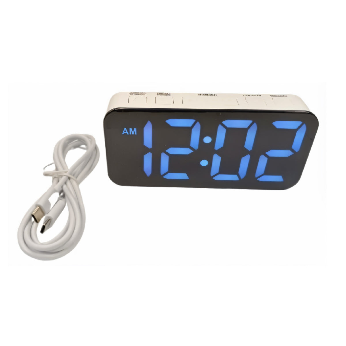Acctim Jaxon LED Colour Changing Alarm Clock White 16512 | Smart Connector USB-C Charging Hub | Crescendo Alarm with Snooze | Adjustable Alarm volume | Hi-Lo Dimmer | USB-C Power Cable Included
