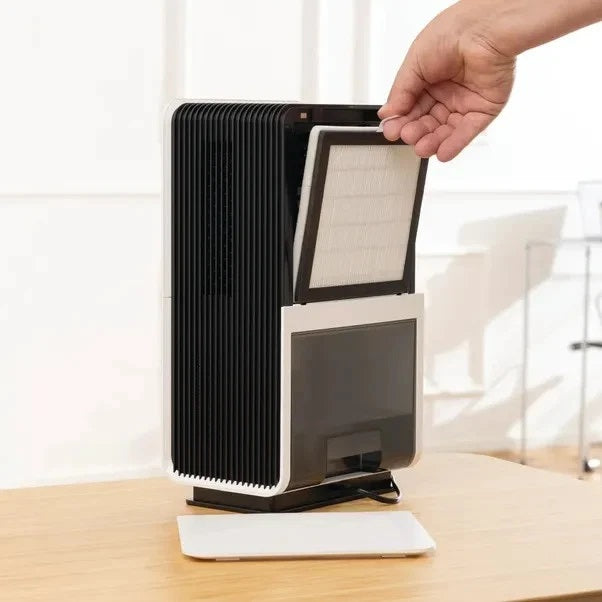 Daewoo Dehumidifier with Air Purifier Black and White 3.2Ltr COL1657 | HEPA 12 Filter | Sleep Mode | 500ml Extraction Per Day | Suitable Room Size | Improved Air Quality