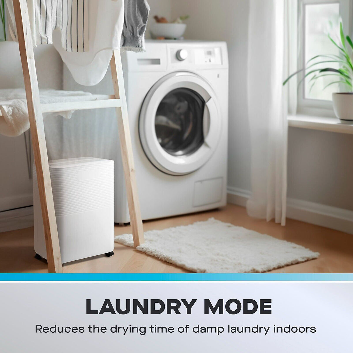 Daewoo Dehumidifier White 12Ltr COL1611 | Improved Air Quality | Silent Mode | Dual Speed | 24 Hour Timer | Laundry Drying Mode | Suitable Room Size
