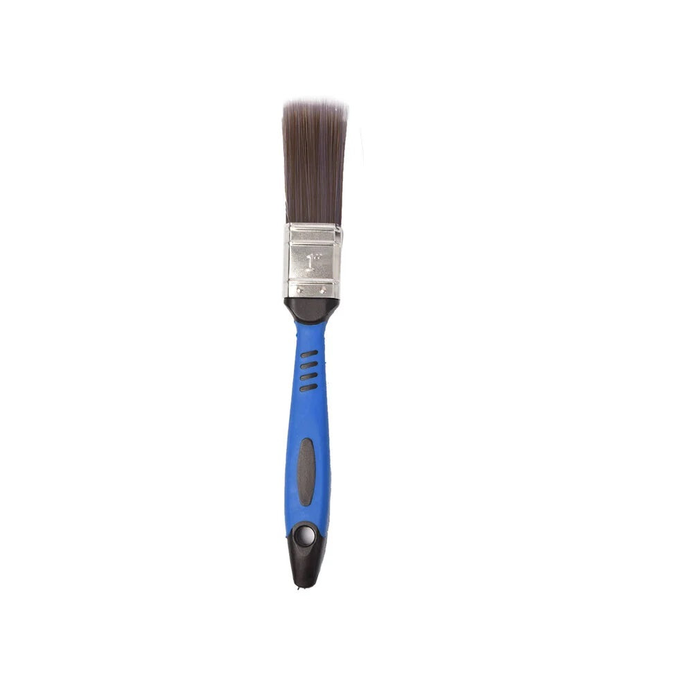 Blackspur Soft Touch Paint Brush Blue and Black Pack of 5 ZZ265 | Includes 2 x 1-Inch | 2 x 1.5-Inch | 1 x 2-Inch Brushes | Comfortable Grip | Ideal for Painting Walls-Furniture and DIY Projects | Rinse Immediately After Use with Tepid Water or White