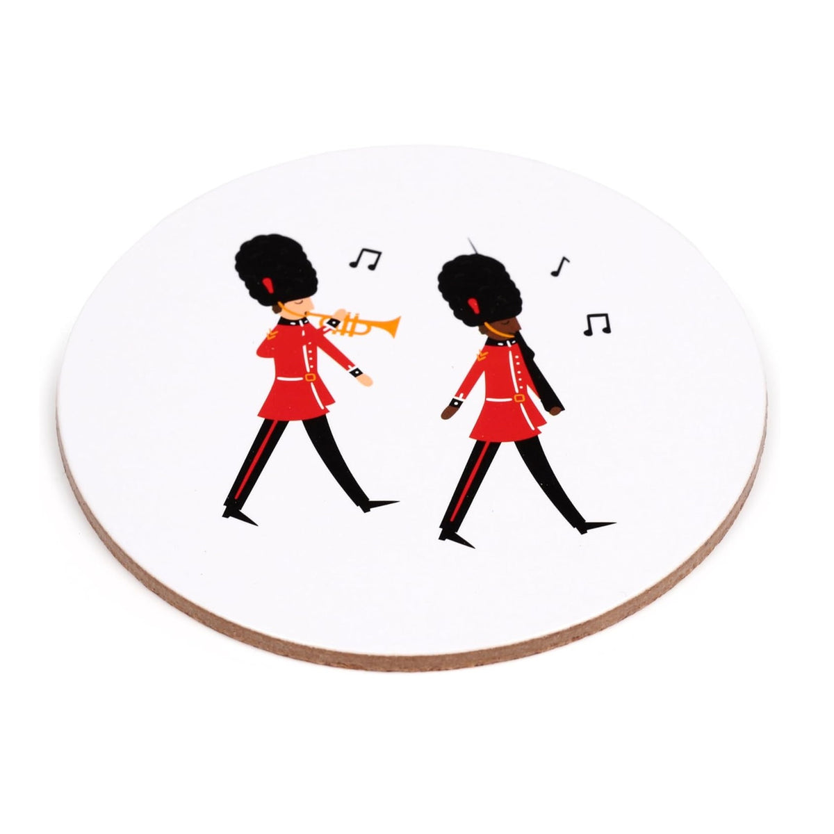 Puckator London Souvenir Cork Coasters Multicoloured Pack of 4 KP82 | Assorted Design | British Souvenir Gift | Drinks Coasters for Home-Kitchen and Office