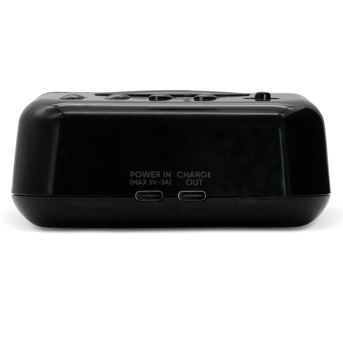 Acctim Cory Green LED Smart Connector Alarm Clock Black 0.6-Inch 16545 | Smart Connector USB-C Charging Hub | Crescendo Alarm with Snooze | Hi-Lo Dimmer | Large Snooze Button | Adjustable Alarm Volume | Smart Connector Charge Portable Devices by USB-C