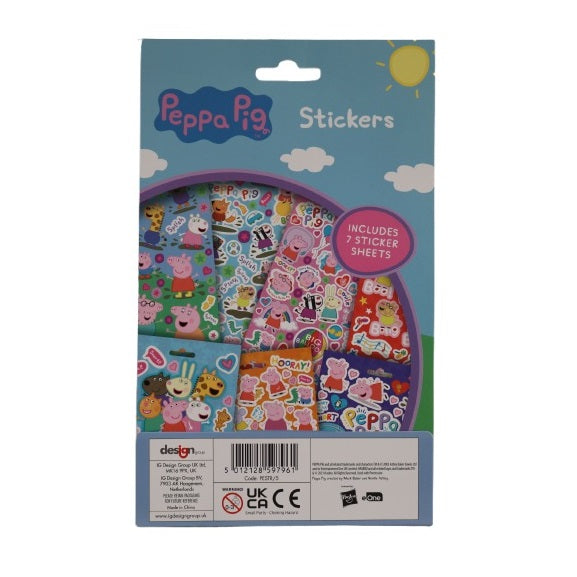 Peppa Pig Stickers Multicoloured Pack of 7 PESTR-5 | Over 500 Stickers | Fun Craft and Activity Stickers for Kids 3 Plus