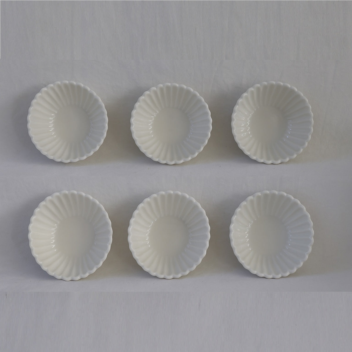 Excellent Houseware Porcelain Snack and Serving Bowl White Set of 6 798000250