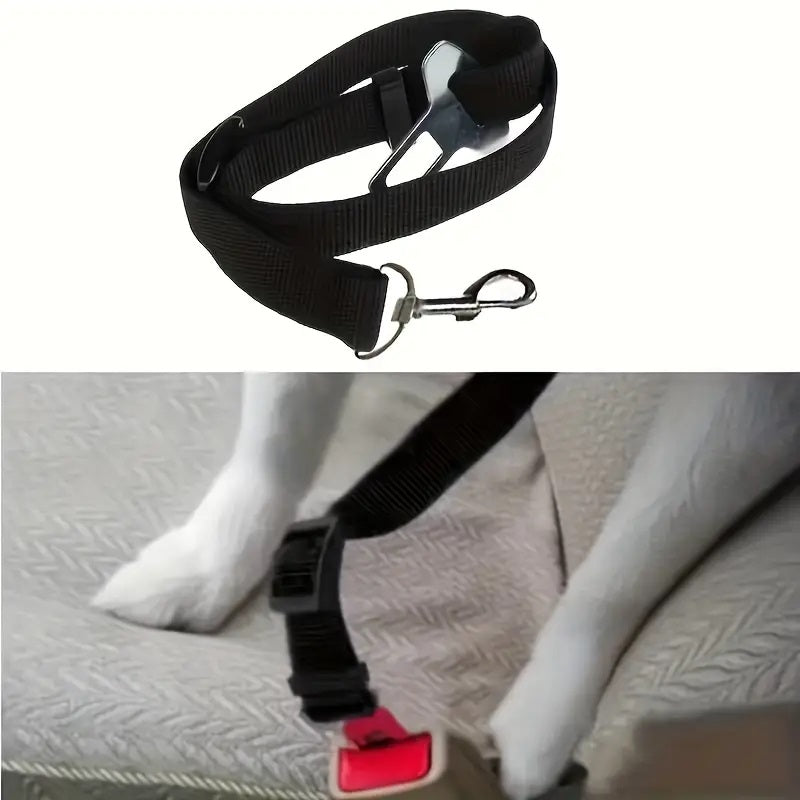 Ashley Pet Seat Belt Black L53.5-89cm x W2.5cm PT145 | For Any Breed of Dog | Adjustable Dog Car Safety Harness | Strong-Reliable | Not Easy to Break