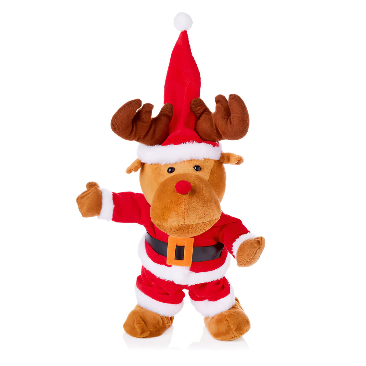 Premier Batter Operated Singing and Dancing Rocking Reindeer Multicolour 32cm MB243478