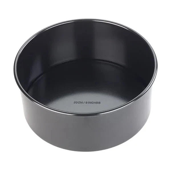 Tala Performance Deep Round Cake Tin Black 20cm x 8cm 10A10656 | Tough and Durable | Metal Utensil Safe | 2-Layer Non Stick | BPA Free | Easy to Clean | Quick Release Loose Base | Fridge and Freezer Safe | Dishwasher Safe | Oven Safe | Embossed Size on