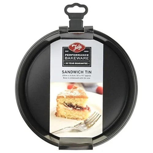 Tala Performance Sandwich Tin Black 20cm x 4.5cm 10A10653 | Base is Embossed with Tin Size