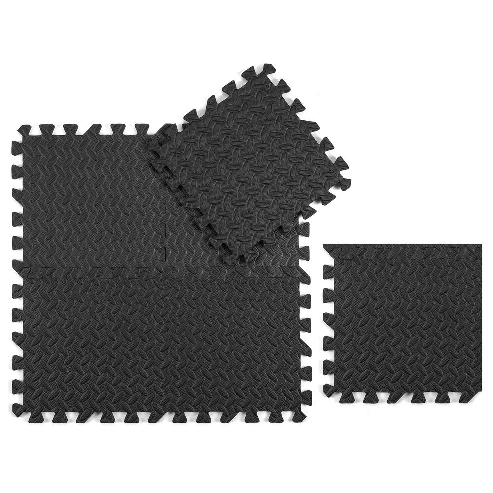 Dekton Multipurpose Interlocking EVA Foam Floor Mats Black 600mm x 600mm x 10mm Pack of 6 DT90667 | Waterproof and Skidproof | Protects Floors | Hygienic and Easy to Clean | Indoor and Outdoor Use | Covers An Area of 2.2 Square Metres | Non-Toxic and