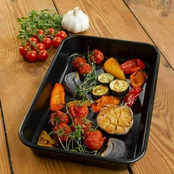 Tala Performance Roasting Pan Black 35.9cm x 25.7cm x 5.5cm 10A10679 | Tough and Durable | Metal Utensil Safe | 2-Layer Non Stick | BPA Free | Easy to Clean | Fridge and Freezer Safe | Dishwasher Safe | Oven Safe