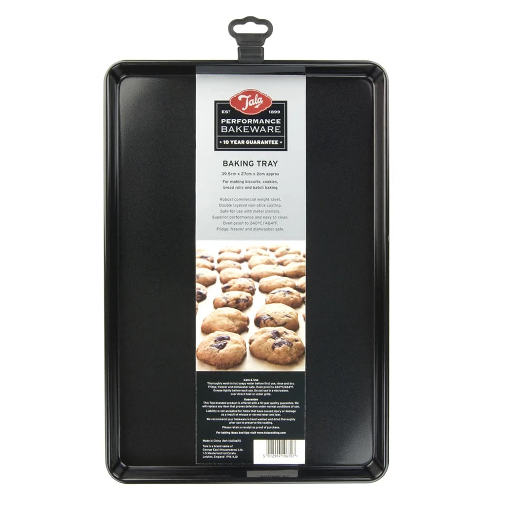 Tala Performance Baking Tray Black 41cm x 28.8cm x 2.6cm 10A10670 | Tough and Durable | Metal Utensil Safe | 2-Layer Non Stick | BPA Free | Easy to Clean | Fridge and Freezer Safe | Dishwasher Safe | Oven Safe