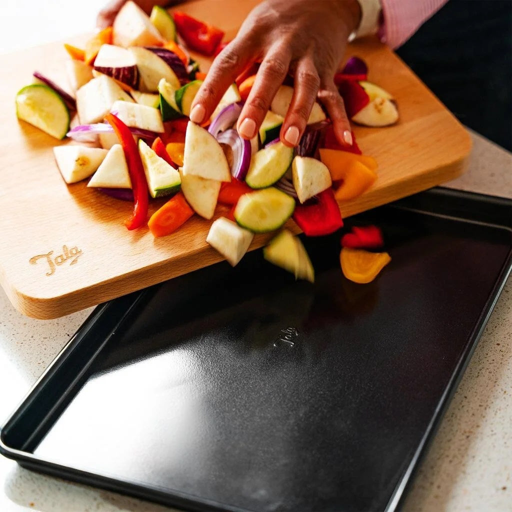 Tala Performance Baking Tray Black 41cm x 28.8cm x 2.6cm 10A10670 | Tough and Durable | Metal Utensil Safe | 2-Layer Non Stick | BPA Free | Easy to Clean | Fridge and Freezer Safe | Dishwasher Safe | Oven Safe
