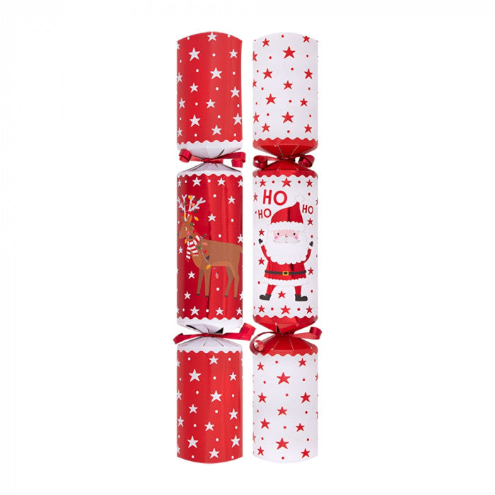 RSW Christmas Santa and Yelper Crackers Multicoloured Pack of 10 12-Inch XM7027 | With Hats-Mottos-Gifts and Snaps | Recyclable Packaging | Plastic Free Gifts