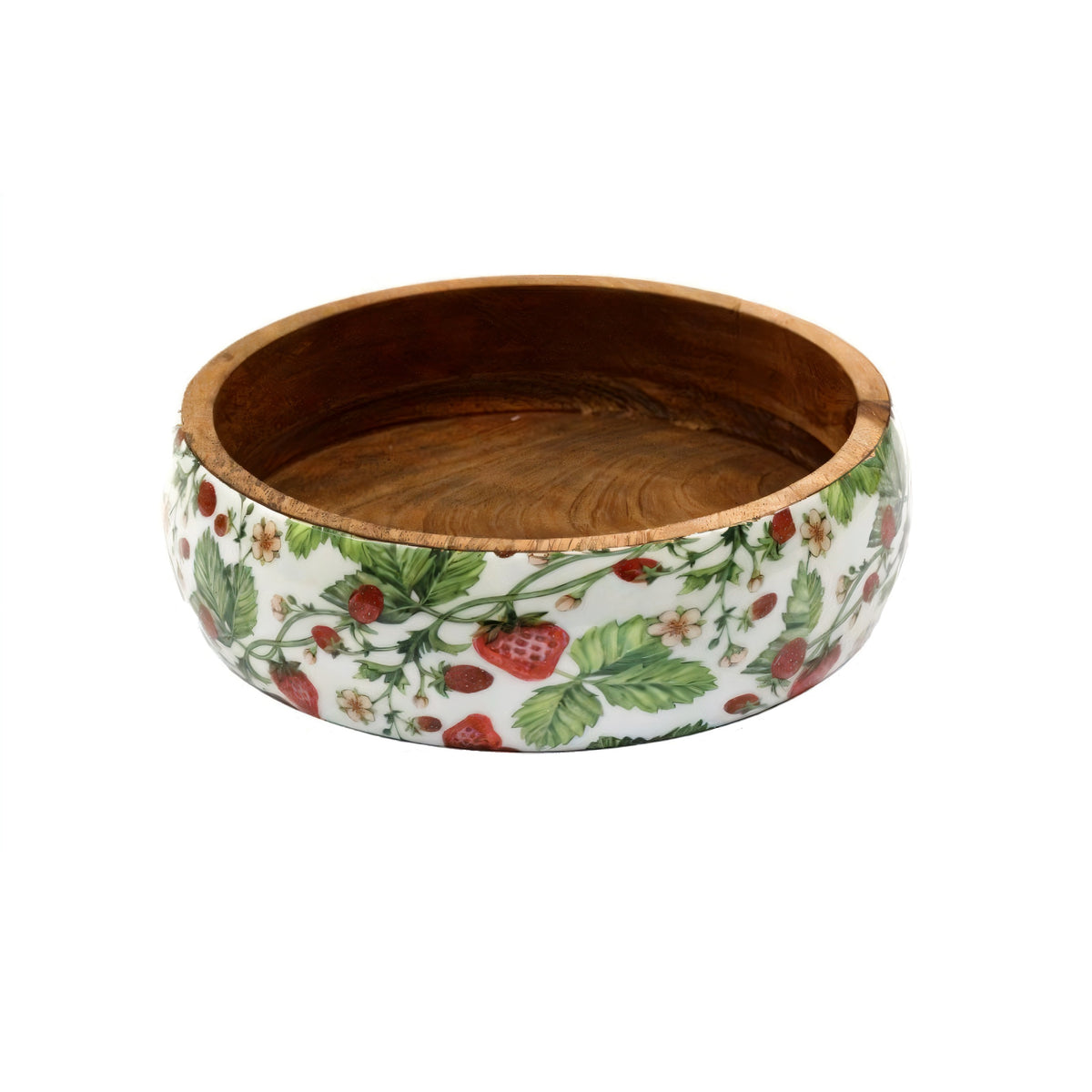 SIL Strawberry Enamel Wooden Bowl Multicolour 25cm x 75cm KG3862