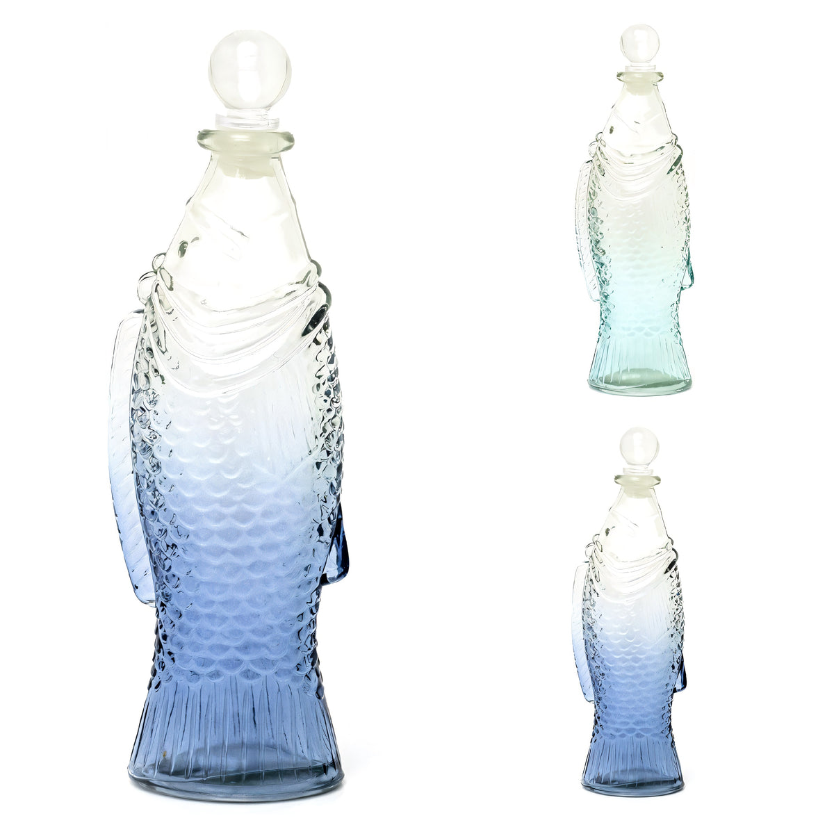 SIL Fish Bottle Assorted Colours 7cm x 9cm x 29cm Pack of 1 SS1084A