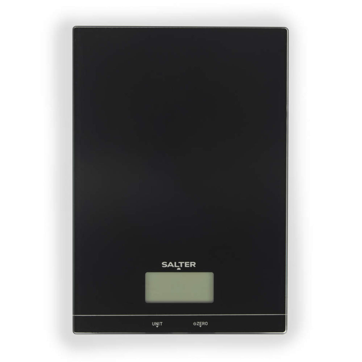 Salter Kuro Glass Electronic Kitchen Scale Black SA00450KFEU12 | 5Kg Capacity | Digital Food Weighing Scale | Aquatronic for Liquids | Add and Weigh Multiple Ingredients | Easy Read LCD Display | Slim Design | Perfect for Baking | Batteries Included