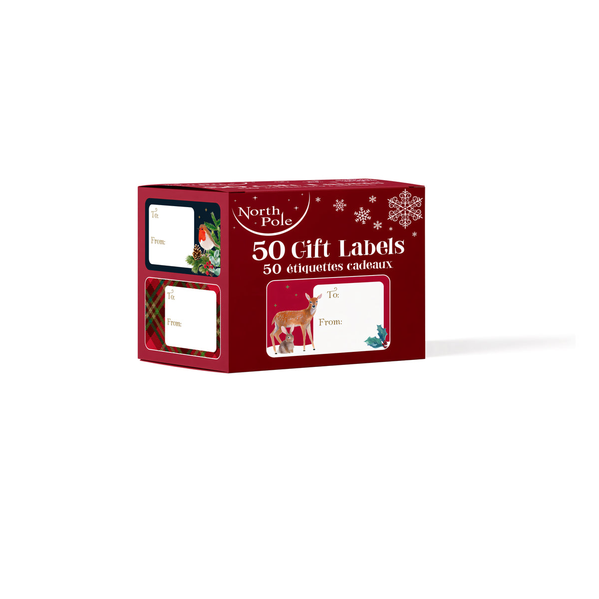 Eurowrap Christmas Traditional Stickers Assorted Pack of 50 X-36356-GTC