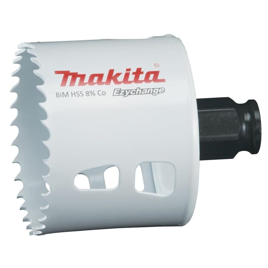 Makita Ezychange BiM Holesaw White 60mm E-03872 | For Metal-Wood and PVC Cutting | Durable HSS-Bimetal Alloy | 8 Percent Cobalt