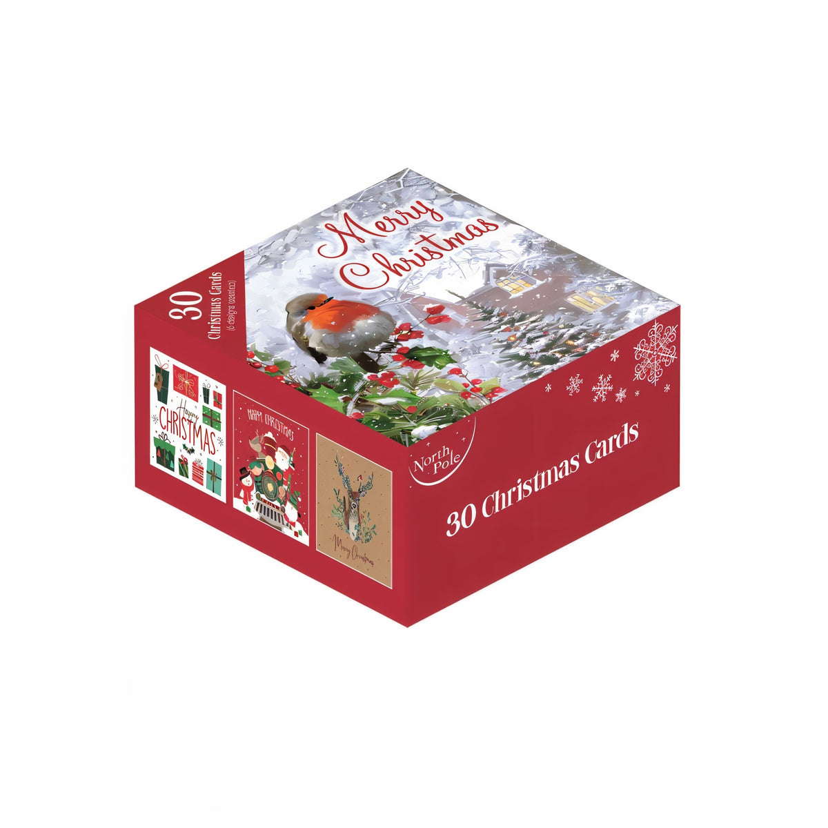Eurowrap Christmas Boxed Cards Assorted Pack of 30 X-35849-BC