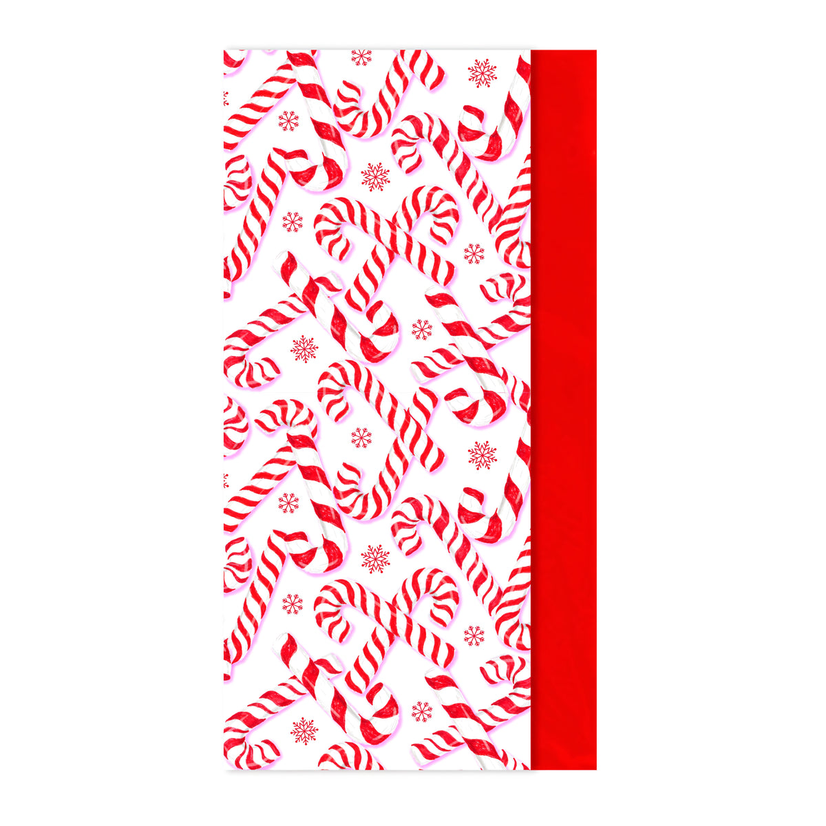 Eurowrap Candy Cane 8 Sheet Tissue Paper White 20g X-35744-TPC