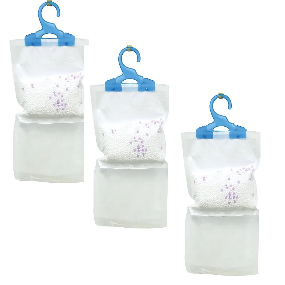 Ashley Lavender Scented Wardrobe Dehumidifier Bag White DHM122 | Collects and Securely Stores Water | Easy to Hang