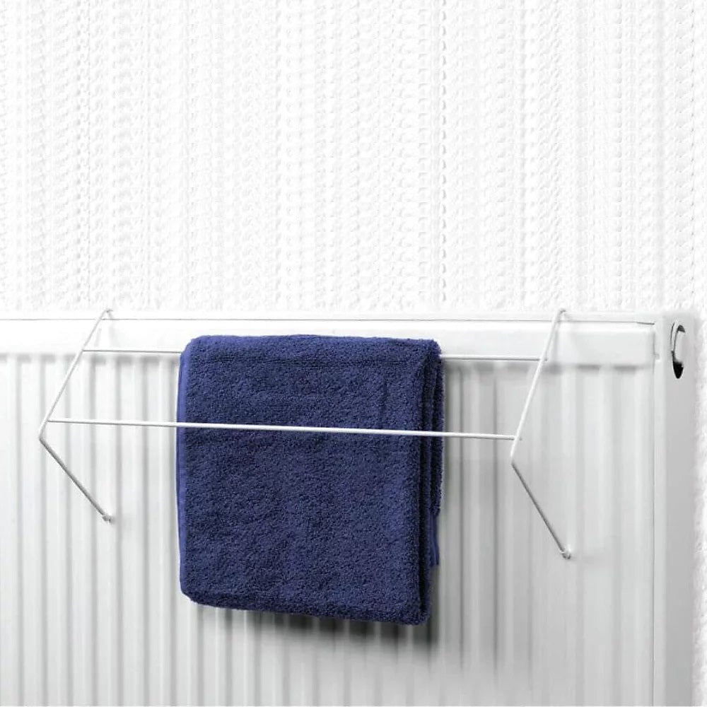 Ashley Radiator Airer White 16.5cm x 50cm x 11.5cm Pack of 3 RA220 | Strong and Durable | 2 Bars with an Easy Clean Plastic Coating | Non Scratch End Caps
