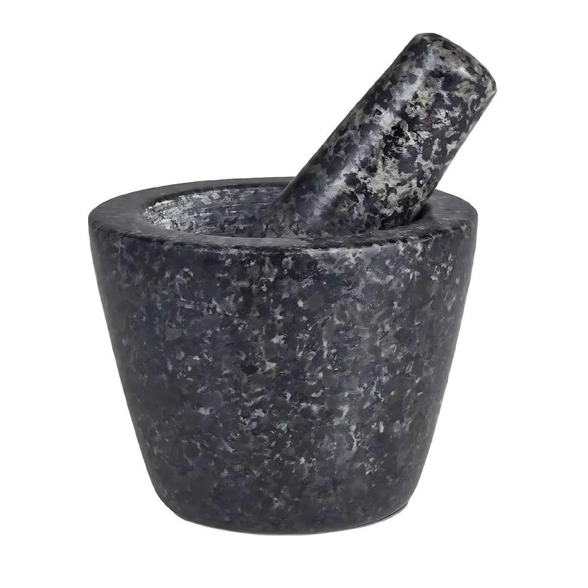Cole and Mason Granite Pestle and Mortar Black 10cm H112032 | Improved Inner Profile | Perfect for Both Wet and Dry Mixes | Unglazed Interior Enables Perfect Grinding