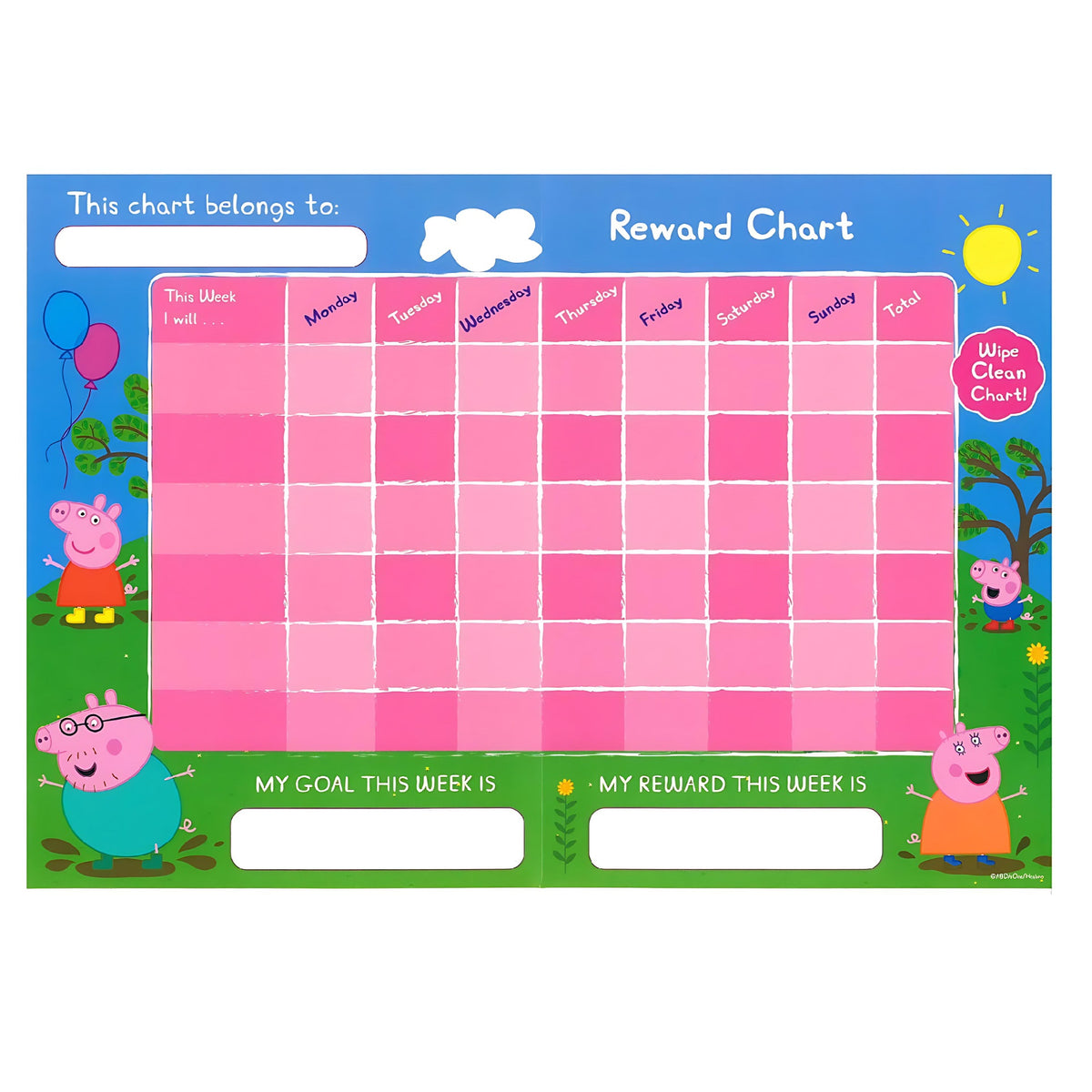 Design Group Peppa Pig Reward and Emotion Charts Assorted FSC3-PEREW/5