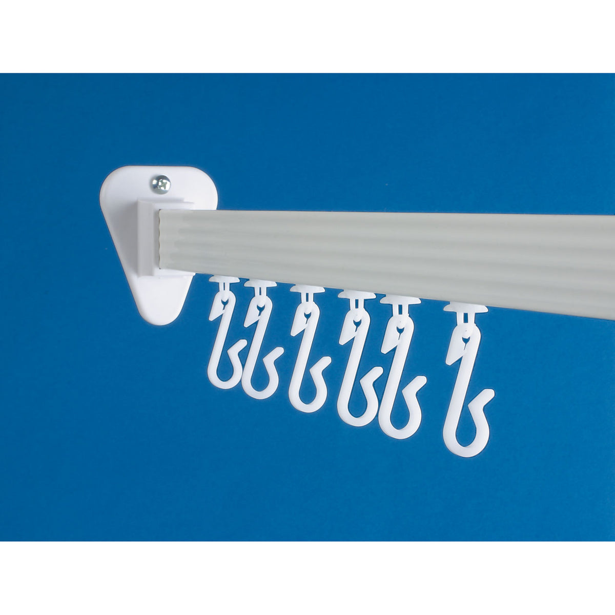 Euroshowers Professional Multi Shower Curtain Track White 88910 | Sturdy Aluminium Profiles | Join the Tracks and Cut to Size