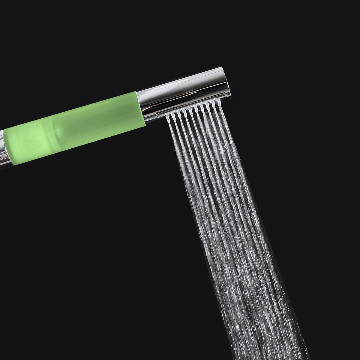 Euroshowers Round LED Shower Head Silver 40590 | Colour Changes by Temperature | Single Spray | Easy Clean Shower Head