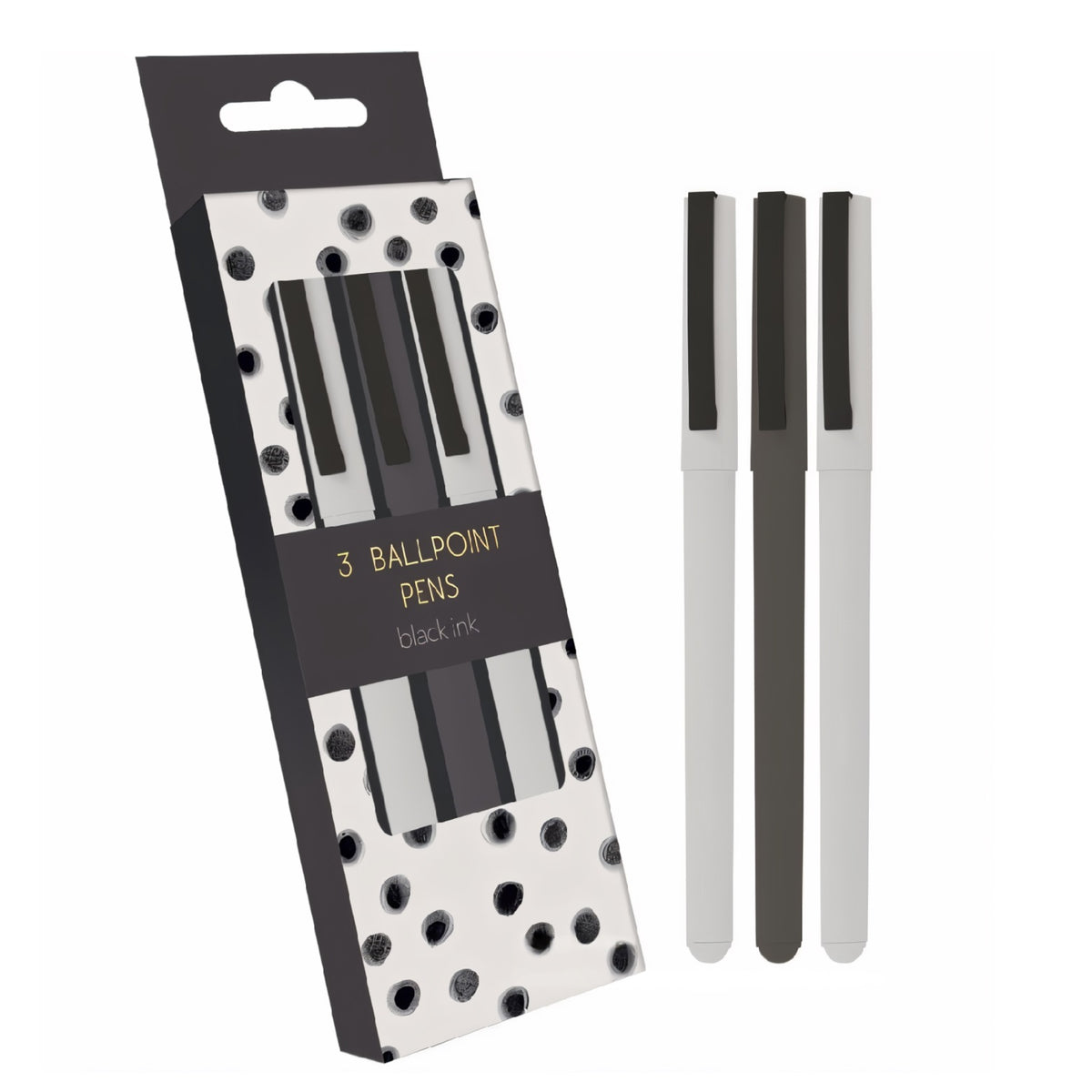 Design Group Ballpoint Pens Black Pack of 3 ORBP