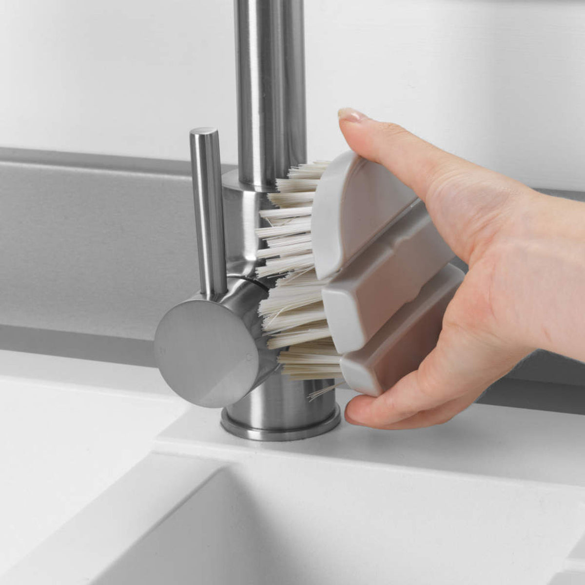 Beldray Deep Cleaning Flexi Scrubbing Brush Grey 4.1cm x 9.8cm x 9.8cm LA032784FPEU7 | Curves into Tight Spots | Ideal for Deep Cleaning Hard Surfaces | Strong Durable Bristles