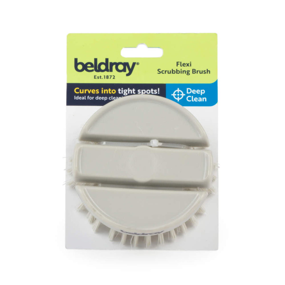 Beldray Deep Cleaning Flexi Scrubbing Brush Grey 4.1cm x 9.8cm x 9.8cm LA032784FPEU7 | Curves into Tight Spots | Ideal for Deep Cleaning Hard Surfaces | Strong Durable Bristles