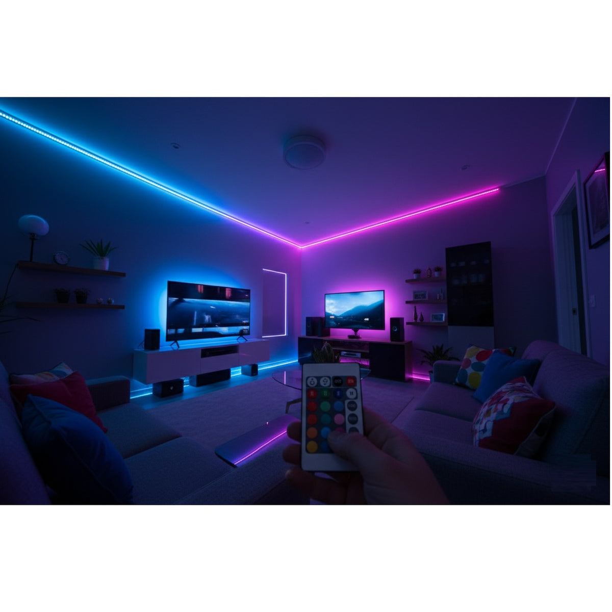 Kingavon RGB Colour Changing Flexlight 5V 1.8Mtr SL410 | Powered by USB | Easy to Install | Remote Colour Included