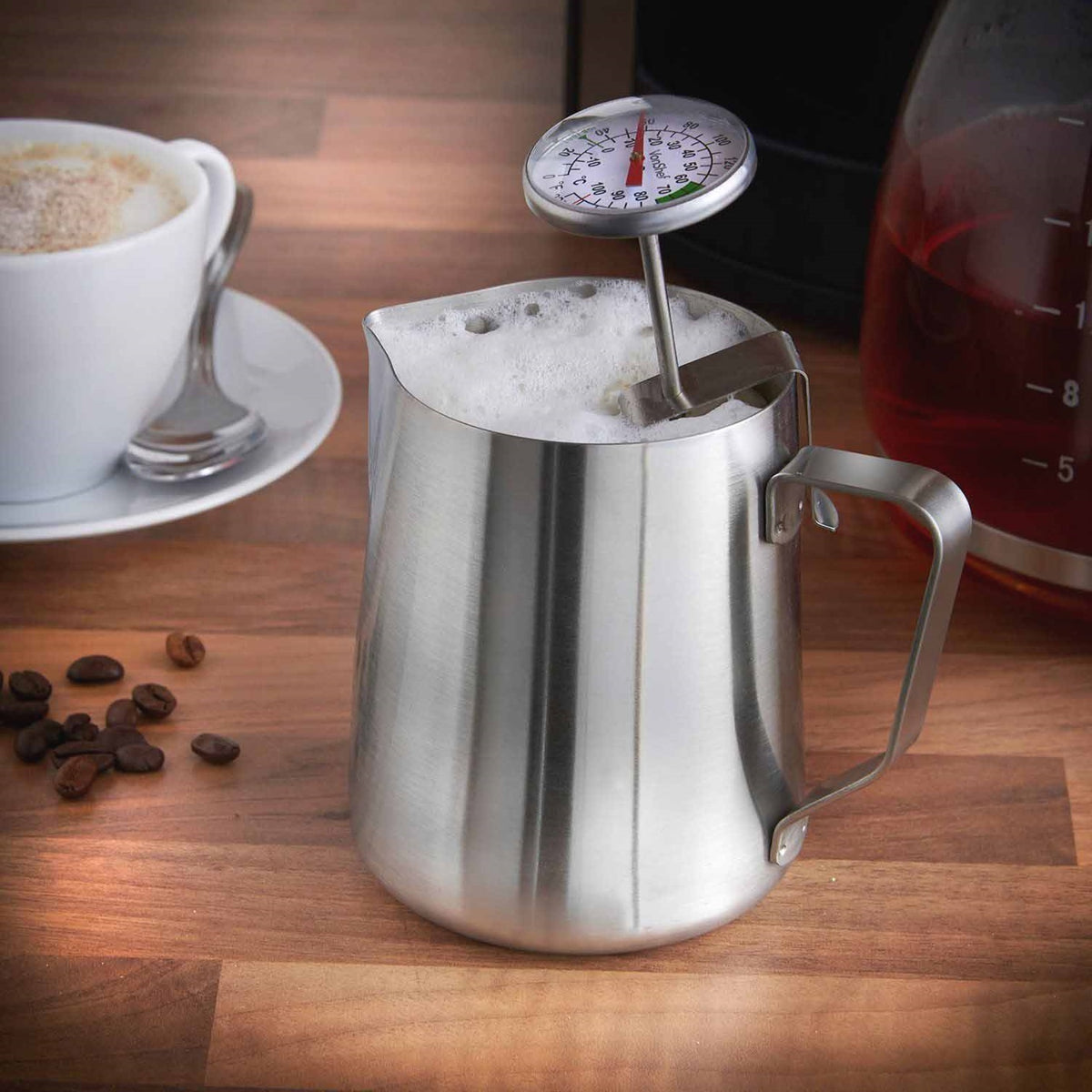 Steelex Stainless Steel Milk Jug Chrome 20oz ST9914