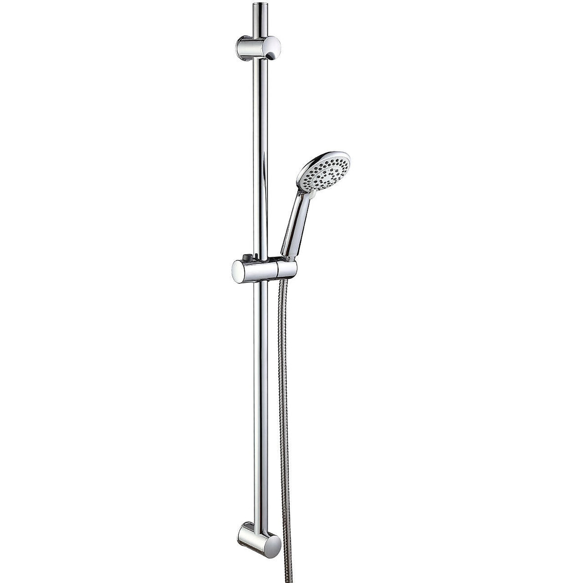 Euroshowers SuperJet 5 Spray Shower Set Chrome 58020 | Adjustable Top Bracket | Easy to Clean | 150cm Stainless Steel Shower Hose | Fits All Standard Shower Hoses
