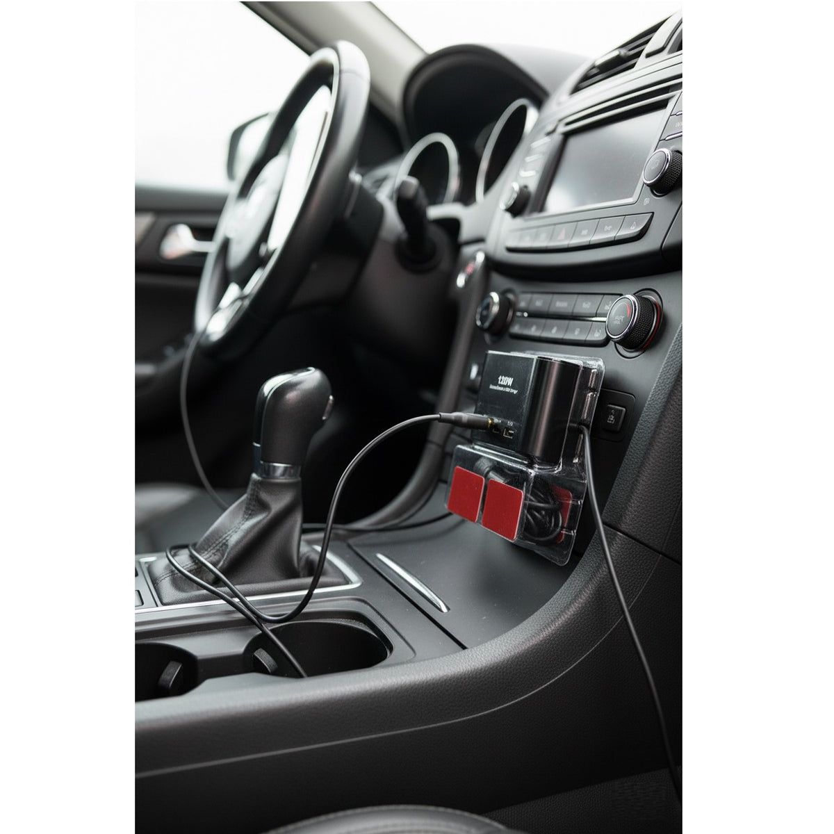 Kingavon Car Charger Black 120W 12V CC306 | Extended Socket and USB Charger | 2 x USB Ports | Type-C Port