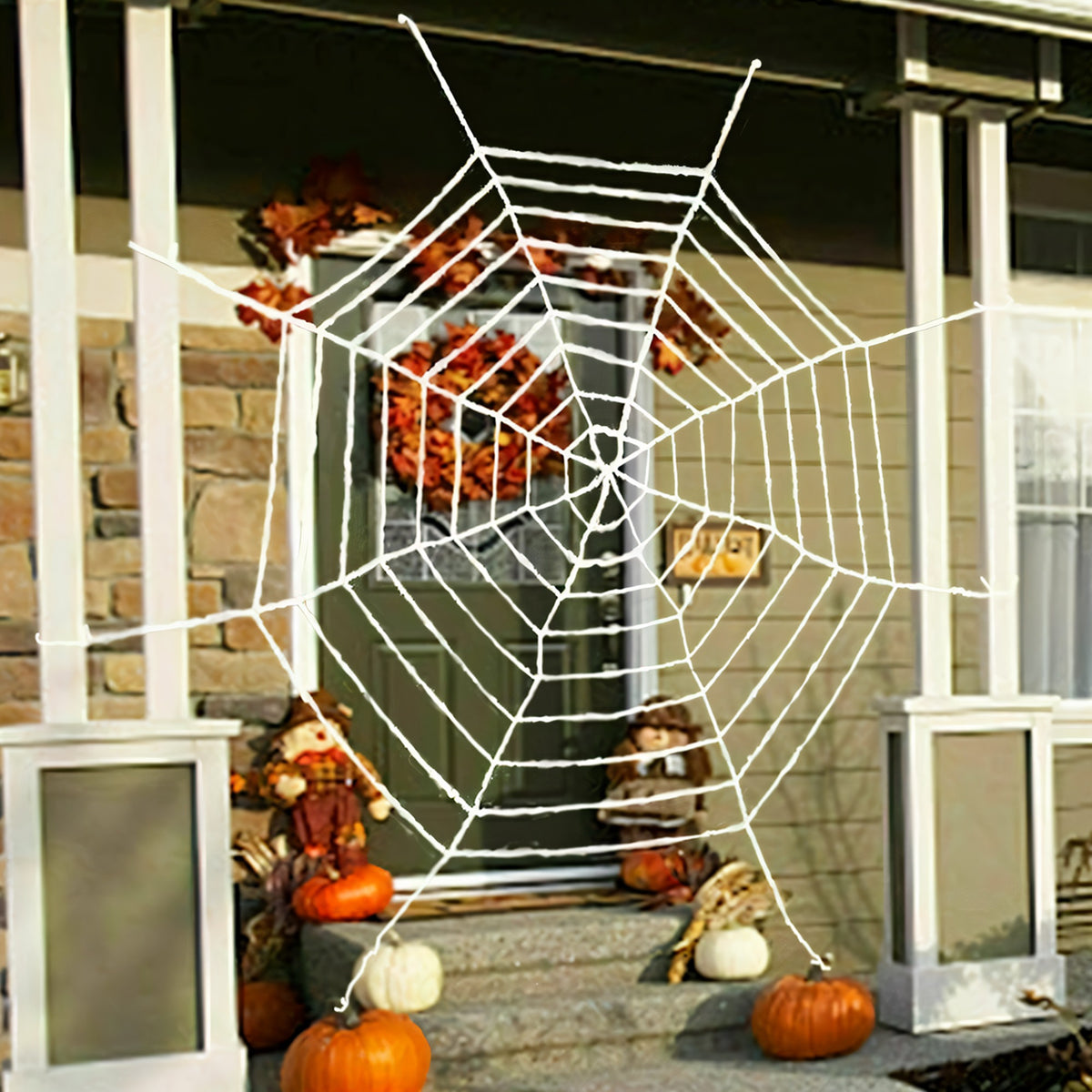 Henbrandt Halloween Giant Spiders Web Decoration White 152cm x 152cm V01875