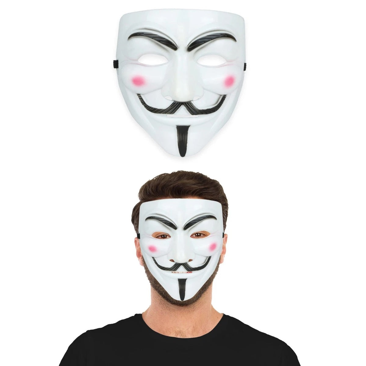 Henbrandt Vendetta Halloween Face Mask White U79063
