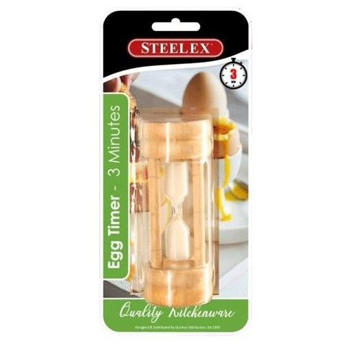 Steelex 3 Minutes Wooden Egg Timer Natural HK6604