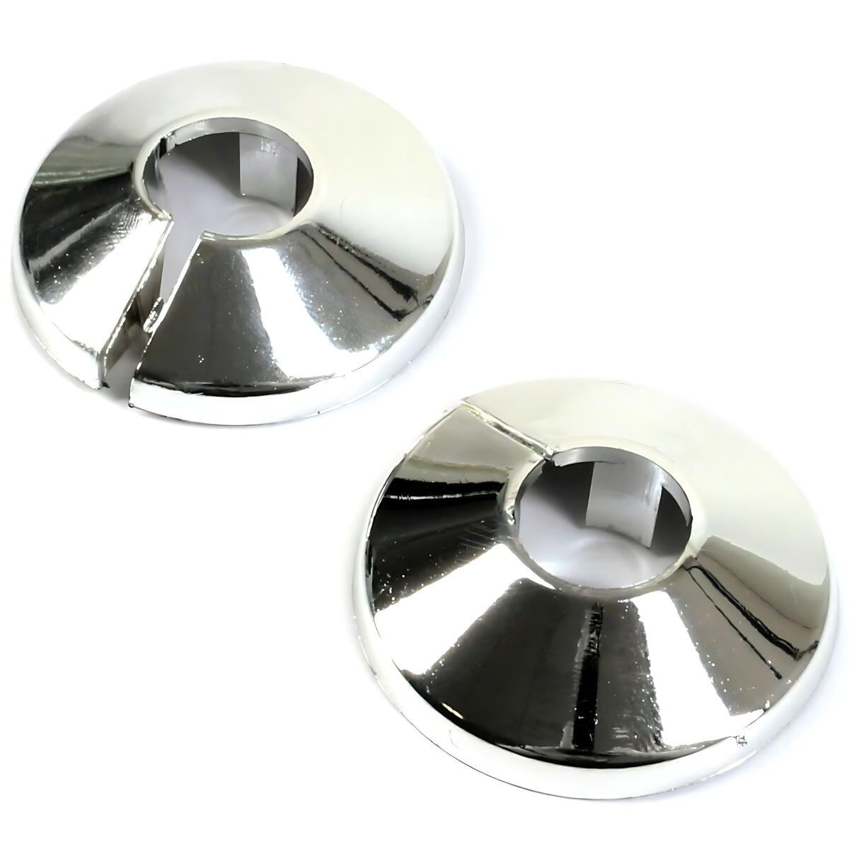 Blackspur Radiator Pipe Collar Chrome 45mm/15mm x H11.95 Pack of 2 RS211 | Easy Split and Click Together System