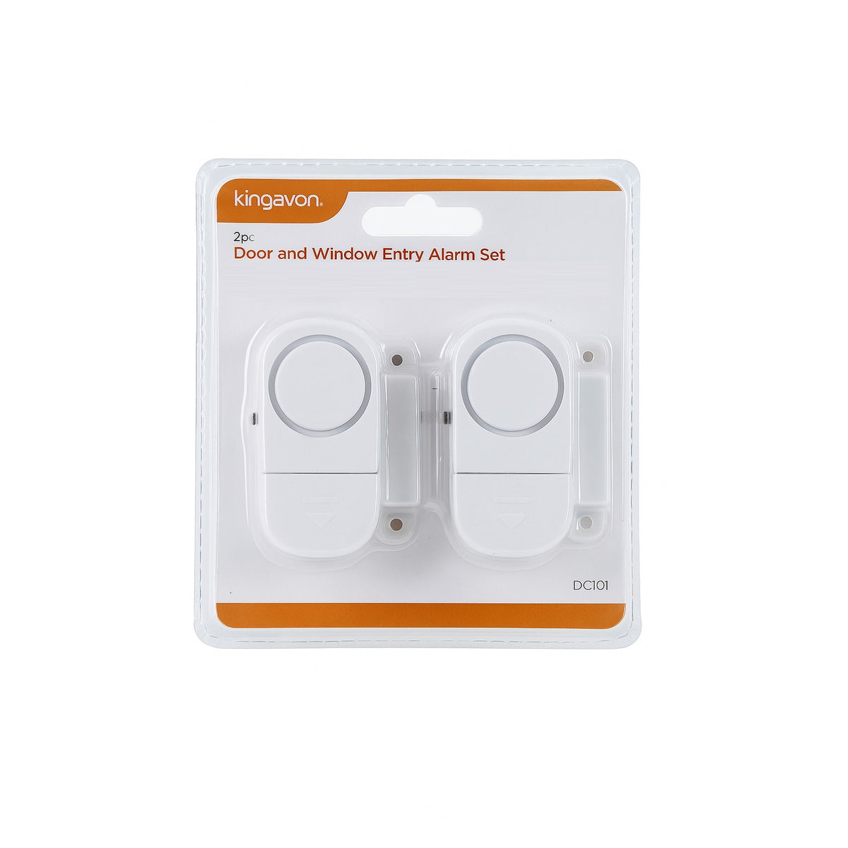 Kingavon Door and Window Entry Alarm Set White 6cm x 3cm x 2cm Pack of 2 DC101 | Easy to Install with Self Adhesive Backing
