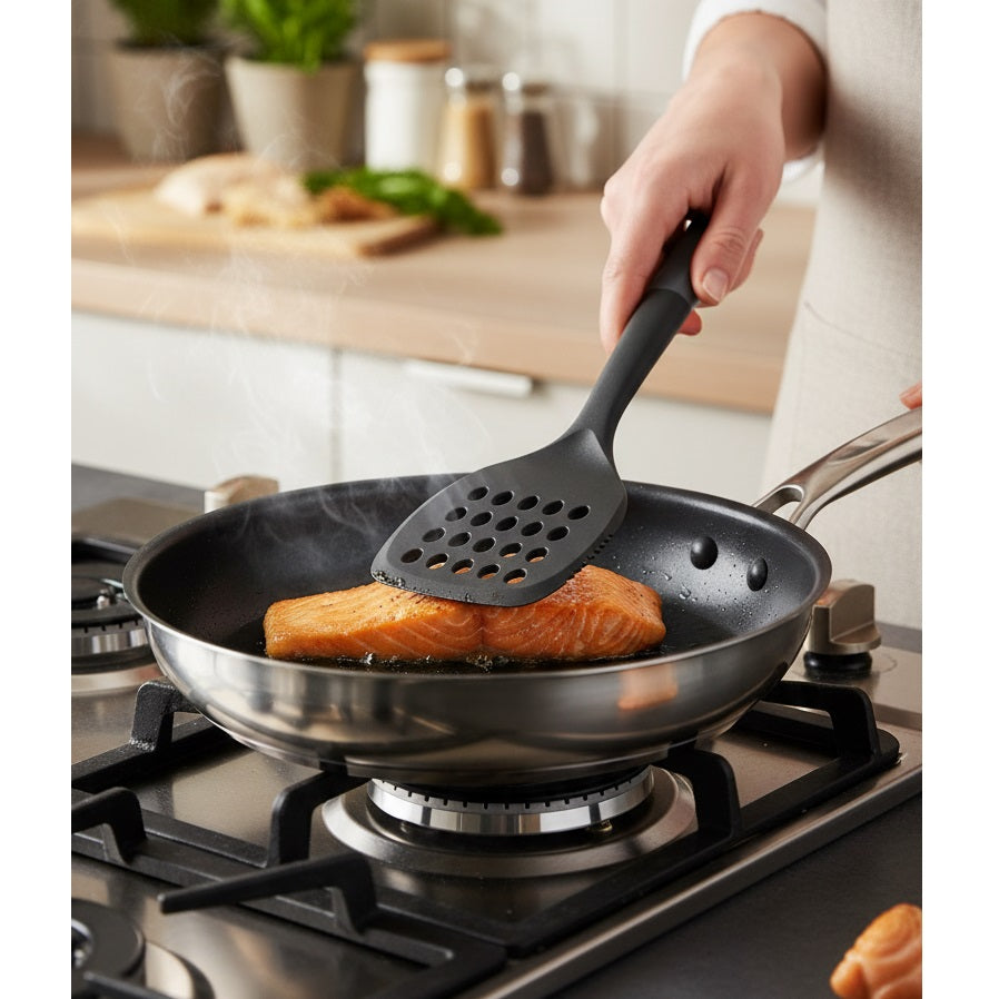 Culinare Slotted Turner Grey C240905 | Essential Utensil for Non Stick Cookware