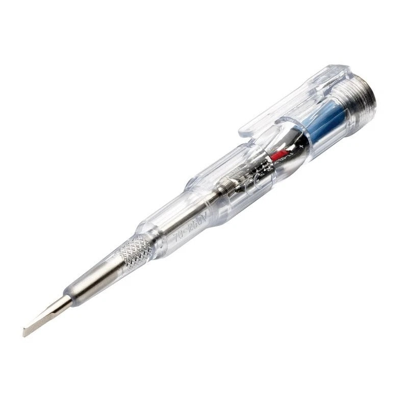 Draper Multi-Functional Mains Tester Clear 140mm 10203 | Testing Range 70-250V | Insulated for Safety
