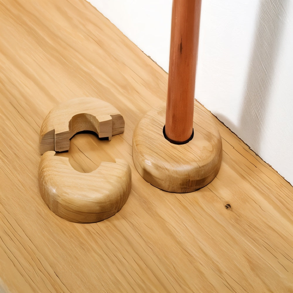 Blackspur Wooden Radiator Pipe Collars Brown 45mm-15mm x H11.3mm Pack of 2 RS210 | Easy Split and Click Together System