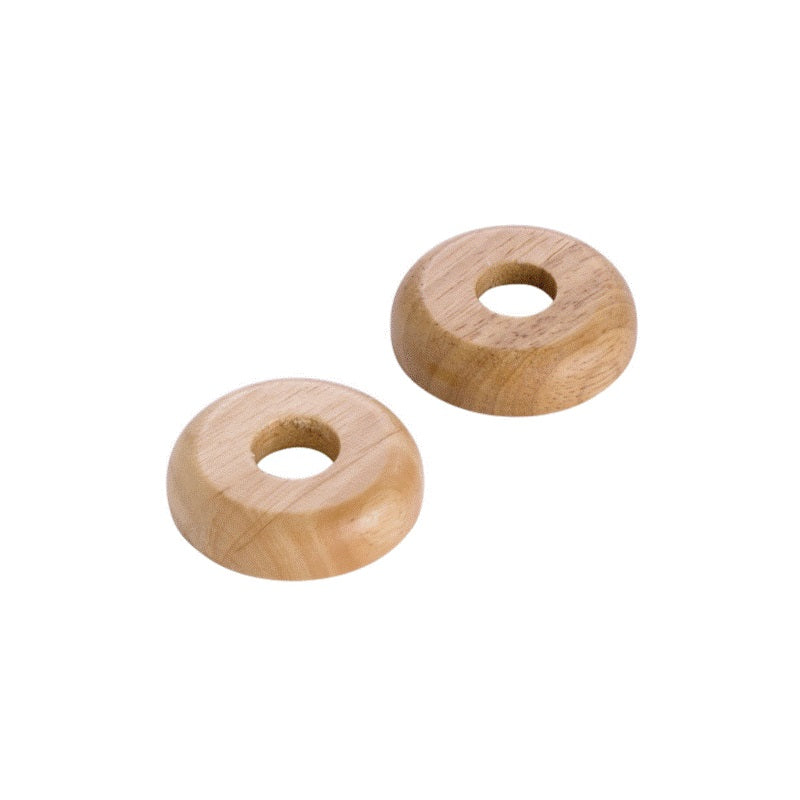 Blackspur Wooden Radiator Pipe Collars Brown 45mm-15mm x H11.3mm Pack of 2 RS210 | Easy Split and Click Together System