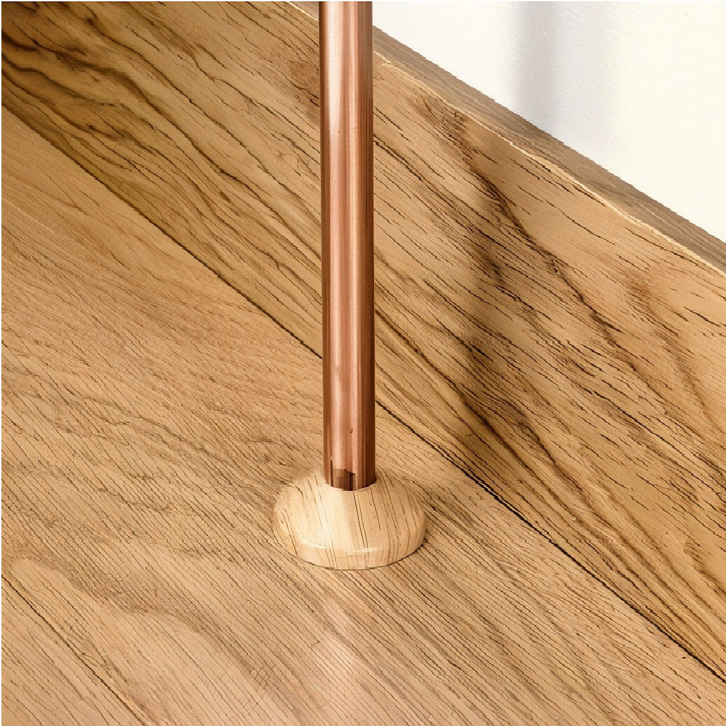 Blackspur Wooden Radiator Pipe Collars Brown 45mm-15mm x H11.3mm Pack of 2 RS210 | Easy Split and Click Together System
