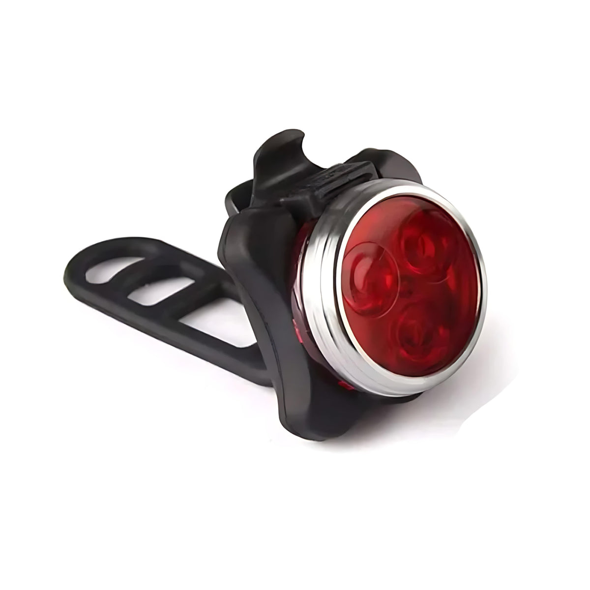 Kingavon 3 SMD USB Rechargeable Rear Bike Light Red 500mAh 50mm x 45mm x 40mm BL121 | ABS Material with Soft Finish | 55 Lumens | Easy to Install and Remove | Silicone Band with USB Cable | Light Modes 100 Percent-50 Percent-Slow-Flash-Flash